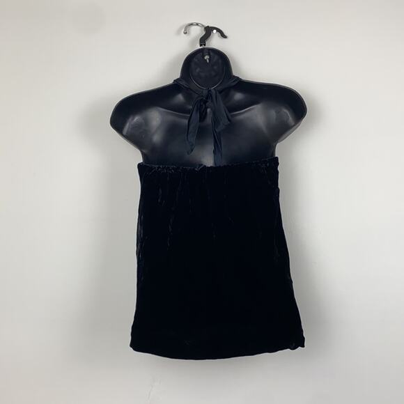 Ralph Lauren Black Velvet Halter Top - Picture 2 of 4